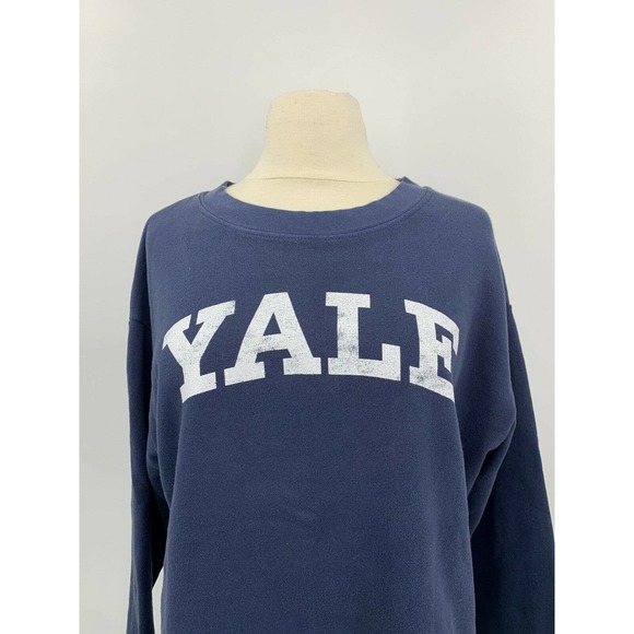Anthropologie Yale XS Blue Crew Neck  Pullover - Picture 7 of 10